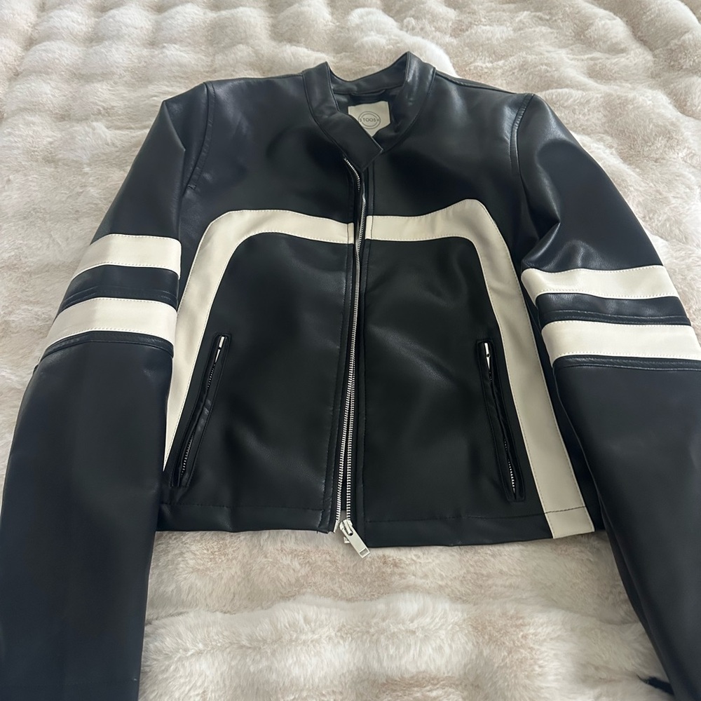 Stoosh Women’s Black Faux Leather Jacket